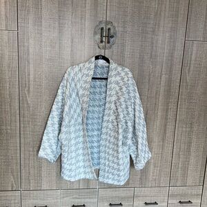 MANGO Houndstooth‎ Checked Open Cardigan